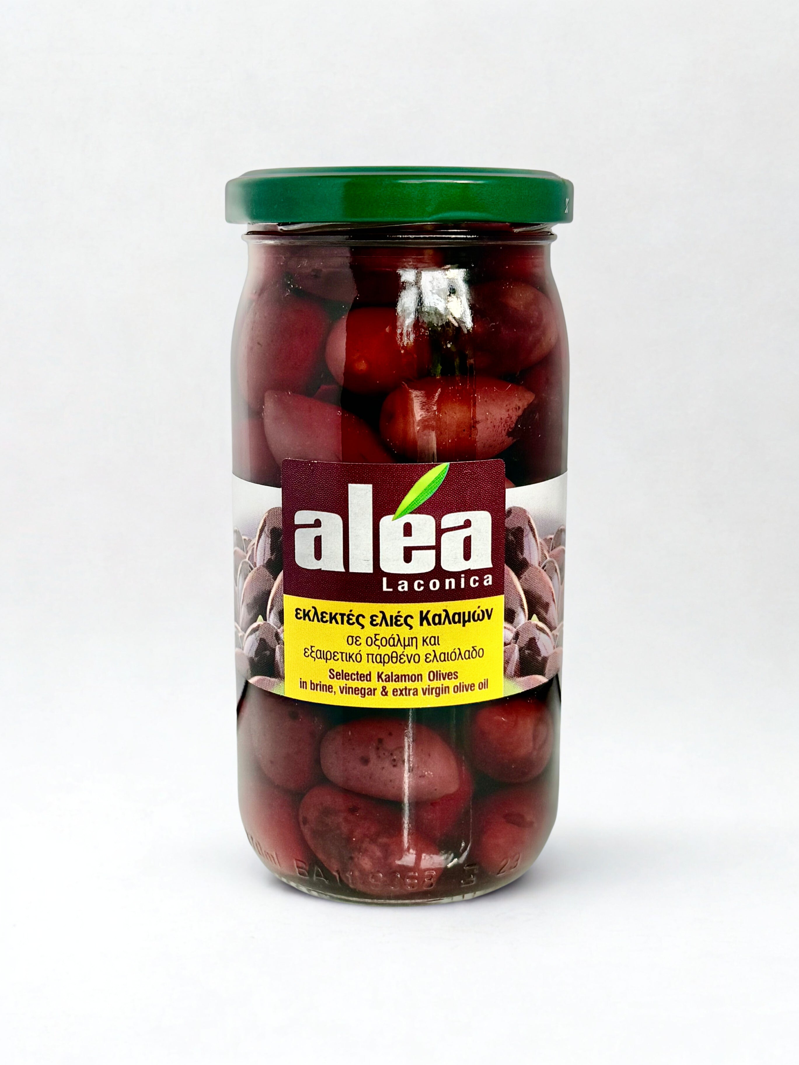 Kalamata Olives in Brine, Vinegar & Extra Virgin Olive Oil - ALEA